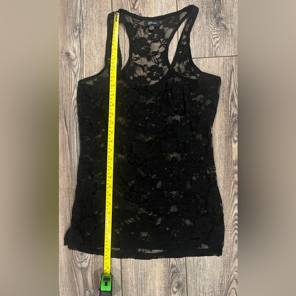 Y2K Black guess lace racer back tank top size large - Picture 7 of 7